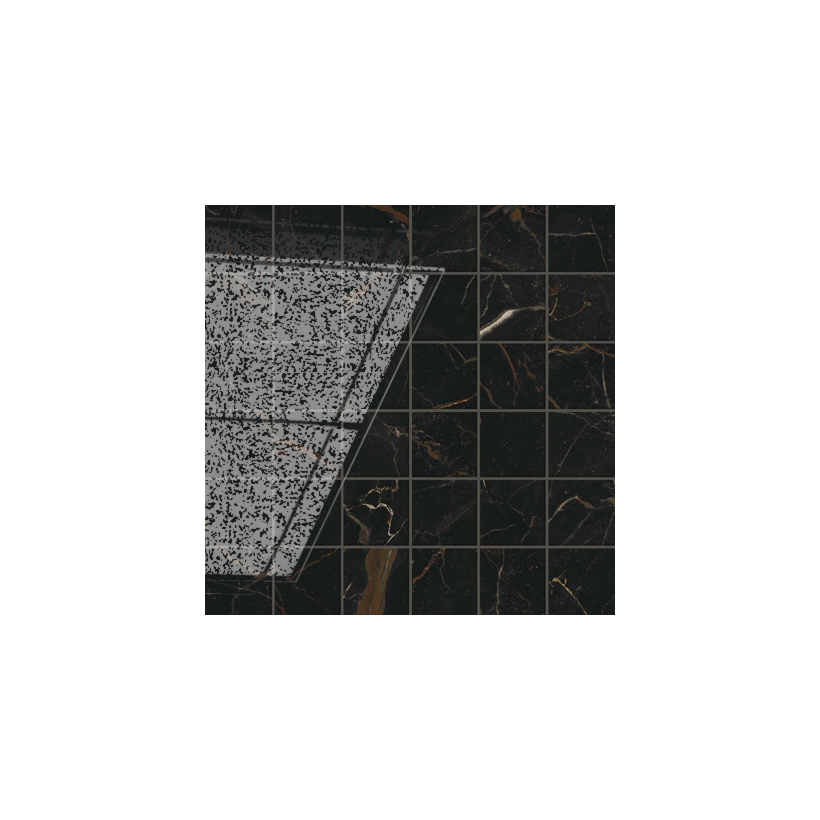 Мозаика Atlas Concorde F.d.M. Ombra di Carav. Mosaic Lap 30x30 чёрный лаппатированный купите по цене 17613 руб/м²