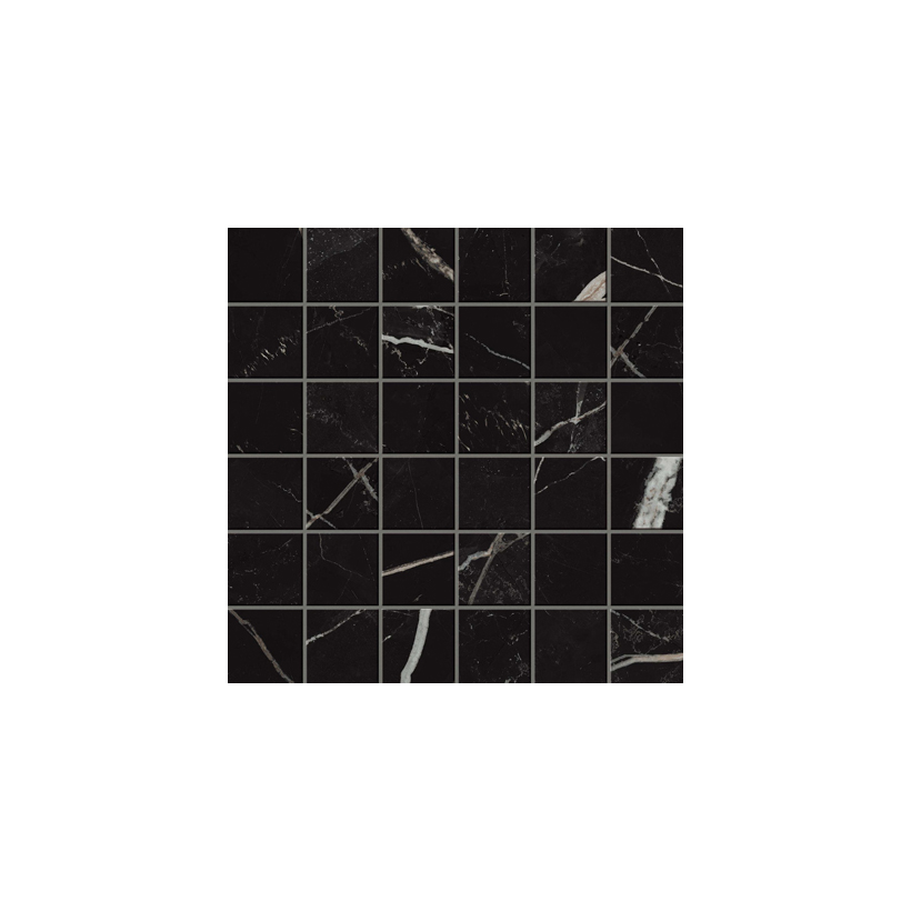 Мозаика Atlas Concorde Empire Calacatta Black Mosaic 30x30 чёрный матовый под мрамор купите по цене 12444 руб/м²