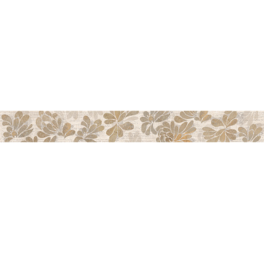 Бордюр Azori Stone Flower 63x7,5 бежевый матовый под камень